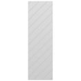 thumbnail image 4 of Ekena Millwork 18"W x 63"H True Fit PVC Diagonal Slat Modern Style Fixed Mount Shutters, White (Per Pair - Hardware Not Included), 4 of 8