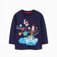 thumbnail image 3 of KPOPLK Toddler Boys Sweatshirt Long Sleeve Christmas T-Shirt Long Sleeve Tee Boys Tops Kids Fall Winter Boys Shirts Clothes(4-5 Years,Dark Blue), 3 of 6