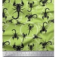 thumbnail image 1 of Soimoi Moss Georgette Fabric Geometric Shapes & Scorpion Insects Print Fabric by the Yard 42 Inch Wide, 1 of 1