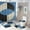 color-2, variant on Luxury Geometric 4PCS Shower Curtain Sets with Rugs with Non-Slip Bath Mat Toilet Rug，72" X 72"