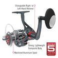 thumbnail image 3 of Quantum Optix Spinning Fishing Reel, Size 60 Reel, 4.9:1 Gear Ratio, Silver, 3 of 7