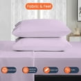thumbnail image 4 of CCNY 600 TC Egyptian Cotton Bed Sheets, Luxurious Soft for Hotel Quality 4Pc Sheet Set - 1 Fitted Sheet, 1 Flat Sheet & 2 Pillowcases 18 Inch Deep Pocket (Full-Lilac Solid), 4 of 8