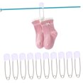 thumbnail image 3 of OUNONA 50pcs Scarf Pin White Plastic Diaper Fastening for Baby Shower Invitations, 3 of 7