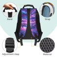 thumbnail image 5 of Uorisanigo Purple Truck Galaxy Kids Children School Backpack 17 inch, Durable Lightweight Daypack, Large Capacity Travel Rucksack for Kindergarten, Elementary and Sports, 5 of 7