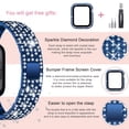 thumbnail image 4 of WFEAGL Apple Watch Band + Case Women Dressy Bling Diamond Metal Wristband 38mm Blue, 4 of 9