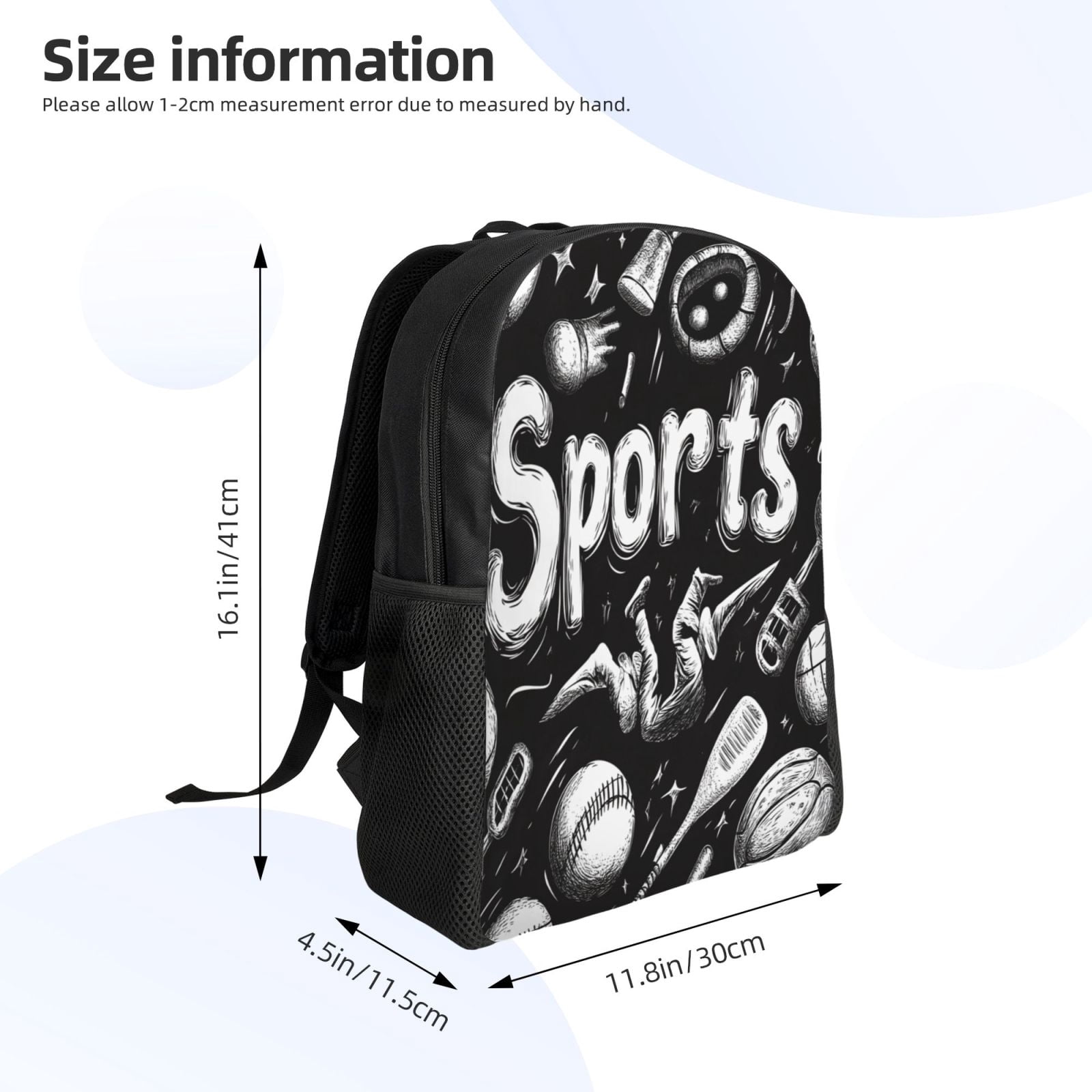 Baseball Backpack Double Shoulder Backpack Durable, Spacious, Ergonomic Design for Travel, Work & Outdoor Use