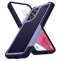 Dteck Case for Samsung Galaxy A53 5G,Dual Layer Protective Heavy Duty Cover Shockproof Rugged with Non Slip Textured Back Military Protection Bumper Tough Case,Lightpurple/Black