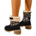 thumbnail image 5 of Willtoo Winter Boots for Women Comfortable Slip On Mid Chunky Heel Faux Suede Warm Snow Ankle Boots Outdoor Shoes, 5 of 5