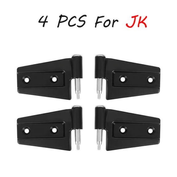 Coated Door Side Hinge for 2007 Jeep Wrangler JK JL JT 4/6 , Road Steel Door Hinge Kit, No Door Hinge Cover Decor, 2pcs, 2pcs