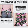 thumbnail image 6 of Pioneer Flower Floral Print Pattern Apron-Garden Aprons for Women with Pockets-Cotton Linen Waterproof Kitchen Cooking Gardening Aprons Adjustable for Kitchen,Cooking,BBQ and Salon 33x27 Inch, 6 of 7