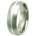 thumbnail image 1 of Bague en Titane avec Incrustation d'Argent Taille - 11, 1 of 1