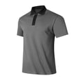 thumbnail image 1 of Ohufall Chemises de Golf pour Hommes Col Rabattu Manches Courtes Évacuant l'Humidité Performance Quotidienne Décontractée Élégante Chemises à Col pour Hommes, 1 of 3