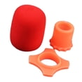 thumbnail image 2 of Espuma de parabrisas de protección de micrófono de mano Strade Fareast Limited resistente antivuelco para KTV Rojo, 2 of 8