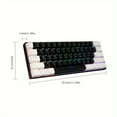thumbnail image 2 of Mistaha Compact 61-Key RGB Mechanical Keyboard for Business and Gaming - Ergonomic Design, Customizable RGB Backlight, Green Switch, Portable Wired Keyboard - Red and Black, 2 of 6