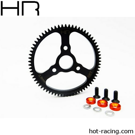 Hot Racing Steel Spur Gear 68T 0.8 ModOrange Traxxas HRASERVO268 Gears & Differentials