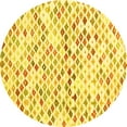 thumbnail image 1 of Ahgly Company Machine Washable Indoor Round Southwestern Yellow Country Area Rugs, 3' Round, 1 of 4