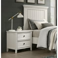 thumbnail image 3 of Knubmt 2 Drawers Beside Table with Handle, Wood Nightstand for Living Room, Bedroom, White, 3 of 7