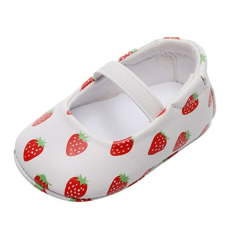 

AnuirheiH Toddler Kids Baby Girl Flower Print Cute Sandals First Walk Elastic Band Casual Shoes Sale on Clearance