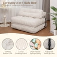 thumbnail image 4 of Folding Sofa Bed, Folding Chair Bed with Pillow, Convertible Lazy Sofa Bed with High-Density Support Foam, Fold Out Chair for Small Spaces Living Room Bedroom,, 4 of 6