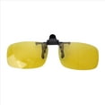 thumbnail image 2 of 4X Rectangle Clear Yellow Lens Rimless Clip on Night Vision Driving Glasses,4 x Clip On Night Vision Glasses, 4 x Storage Case,Clear Yellow, 2 of 7