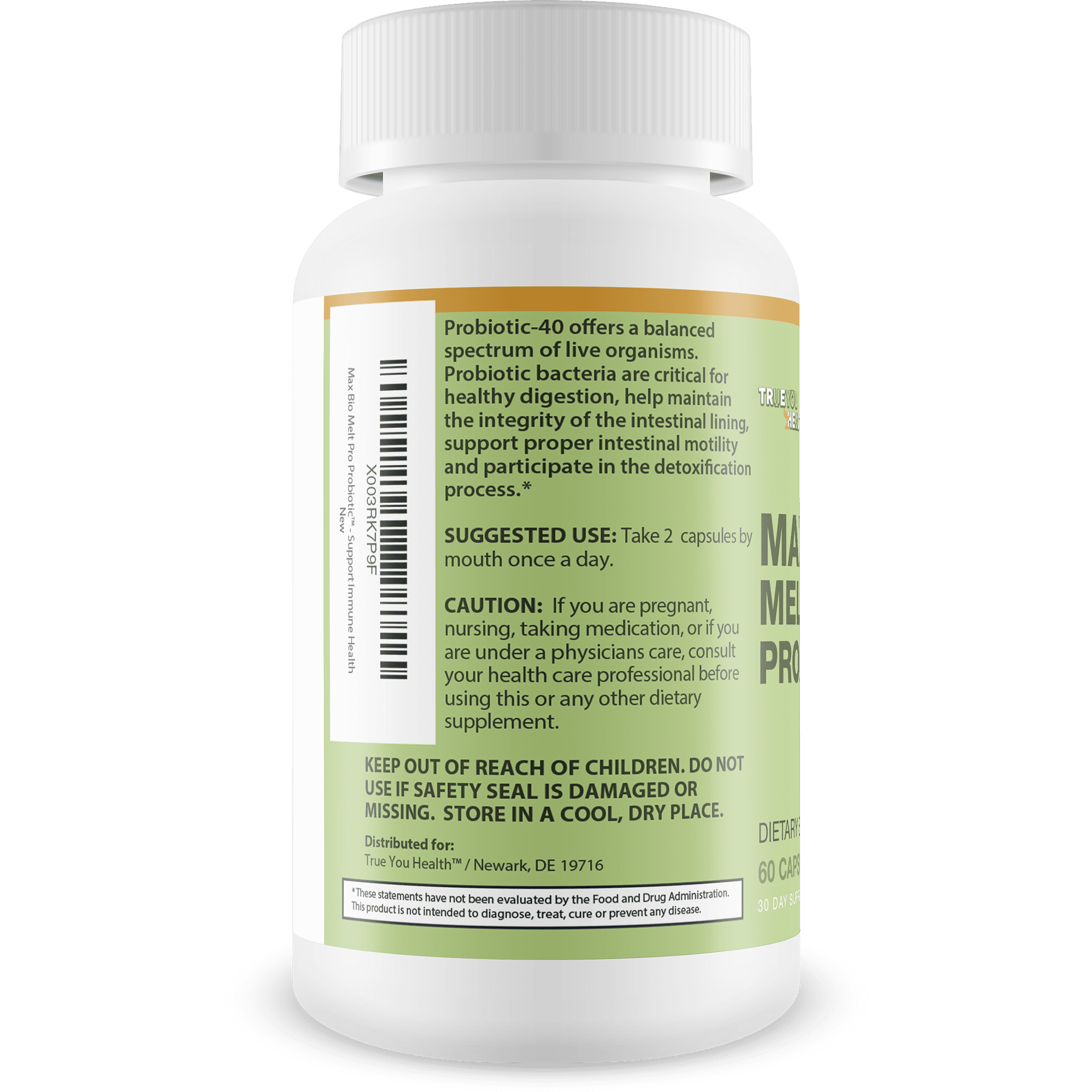 Max Bio Melt Pro Probiotic - Reduce Gut Bloat & Support Improved Gut Health with Premium Probiotics - Formulated to Help Cleanse Your Bowel & Gut to Reduce Size & Support Immune Health
