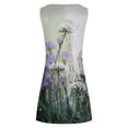 thumbnail image 5 of SMihono Robe d'Été Grande Taille pour Femmes 2023 Mode Aguichant Vintage à Col Rond Sans Manches Imprimée Robes Rondes, 5 of 5