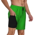 thumbnail image 3 of Haiem Green Men'S Quick-Dry Swim Trunks: Comfortable Beach Shorts With Mesh Lining And Pockets - Ideal For Swimming And Sunbathing Small, 3 of 9