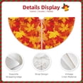 thumbnail image 3 of Bingfone Christmas Tree Skirt Mat Christmas Decoration Interior 30" -Vintage maple leaves autumn, 3 of 6