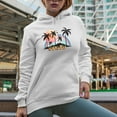 thumbnail image 2 of Distressed Hawaii - Beach Art Merch Gift, White Hooded Sweatshirt or Hoodie, Small, 2 of 5