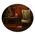 thumbnail image 3 of Round Resistance Microfiber Tablecloth, Decorative Table Cover , Christmas Tree, 3 of 6