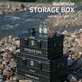 thumbnail image 3 of Outdoor Waterproof Storage Box Multifunctional Camping Aluminum Alloy Storage Box Large Capacity Car Storage Box, 3 of 7