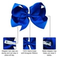 thumbnail image 2 of Southwit Hair Bows for Girls 6PCS Girls Toddler bows Clips Royal Blue Grosgrain Ribbon Alligator Clips Kids Hair Accessories (6inch ×2, 4inch ×2, 3inch ×2), 2 of 5