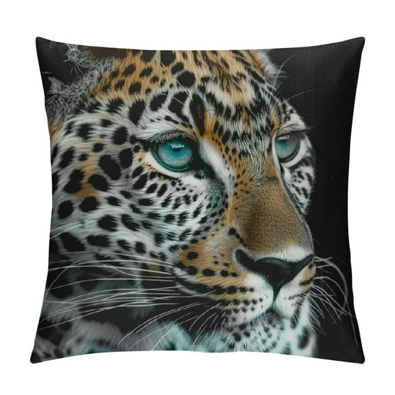 Creowell Black Leopard Pillowcases Animal Print Pillow Case Decorative Throw Pillow Cover for Home Sofa Office Multi-Size
