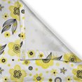 thumbnail image 6 of Ambesonne Floral Valance & Curtain, Linear Style Circles Flowers, 55"x24", Pale Yellow Charcoal Grey, 6 of 7