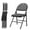 Black 4pcs, variant on Senfot Padded Folding Chairs, Soft Cushioned Chairs with Metal Frame, PU Leather Upholstered Foldable Chairs Set, Portable High Back Chairs for Office, Party, Dining Room Black 4pcs