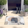 thumbnail image 2 of Blue Boho Abstract and Plant Flannel Non Slip Door Rugs,Washable Door Mats Indoor,Decorative Door Mats,Dirt-Resistant and Absorbent Doormat for Entrance,Bedroom,Kitchen,Bathroom,31.5"x17", 2 of 4
