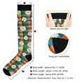 thumbnail image 3 of FORMRS Womens Knee High Socks Casual Long Thick Travel Daily Wear, 2 Pairs, Green Checkered Daisy, 3 of 6