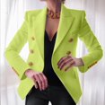 thumbnail image 1 of Solid Color Jackets For Women Elegant Business Office Work Women Lady Solid Button Suit Jacket Coat Outwear Polyester V-Neck Casual Slim Lapel Suit Jacket Green S, 1 of 5