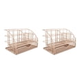 thumbnail image 1 of Bearachild Estante de soporte para ahorro de espacio para almacenamiento de escritorio elegante caja de almacenamiento de escritorio de Metal oro rosa 22.5*15*15cm 2piezas, 1 of 6