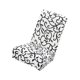 thumbnail image 2 of Funda para silla Funda con estampado elástico Funda lavable Protector de silla Funda de asiento universal para hotel en casa, Blanco Negro AweSitey HA003278-01, 2 of 6