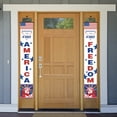 thumbnail image 5 of Qocolhg American Flag Patriotic Soldier Porch Sign Banners,Patriotic Decorations for Memorial Day 4th of July Independence Day Veterans Day Labor Day Hanging Banner for Yard Outdoor Clearance, 5 of 5