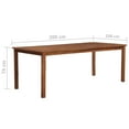 thumbnail image 4 of vidaXL Garden Table 200x100x74 cm Solid Acacia Wood, 4 of 4