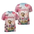 thumbnail image 3 of Hello Valentine’s Day Goldendoodle Flower Crown Romantic Pink Floral All Over Print 3D Shirt Unisex Merch Doodle Dog Lover Gifts Idea - 00031, 3 of 6