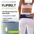 thumbnail image 4 of FlipBelt Arc Bouteille d'Eau Running Belt, Bouteille de Course d'Hydratation Incurvée, 6 Fl. Oz., Vert, 4 of 4