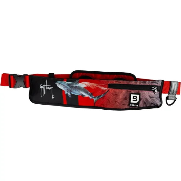 Bluestorm CIRRO 16 Inflatable Belt Pack Type V PFD, Guy Harvey Signature Series *SHARK*