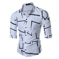 thumbnail image 1 of Camisas de manga larga estampadas delgadas casuales de otoño invierno para hombres Blusa de playa superior Pompotops  oipoqjl26210, 1 of 2