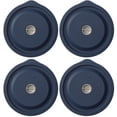 thumbnail image 1 of Couvercles de Remplacement pour Pyrex 7200-PC 2 Tasses, Couvercle de Rangement Rond en Silicone pour Bol en Verre Anchor Hocking 4 Pack avec Marque de Date Bleu Foncé, 1 of 4
