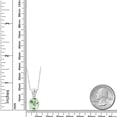 thumbnail image 2 of Gem Stone King 3.21 Ct Oval Green Prasiolite E-F Lab Grown Diamond 925 Sterling Silver Pendant, 2 of 4