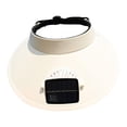 thumbnail image 3 of Sombrero con visera solar y ventilador de 3 velocidades para mujer, gorra de playa para verano y exteriores Blanco, 3 of 9