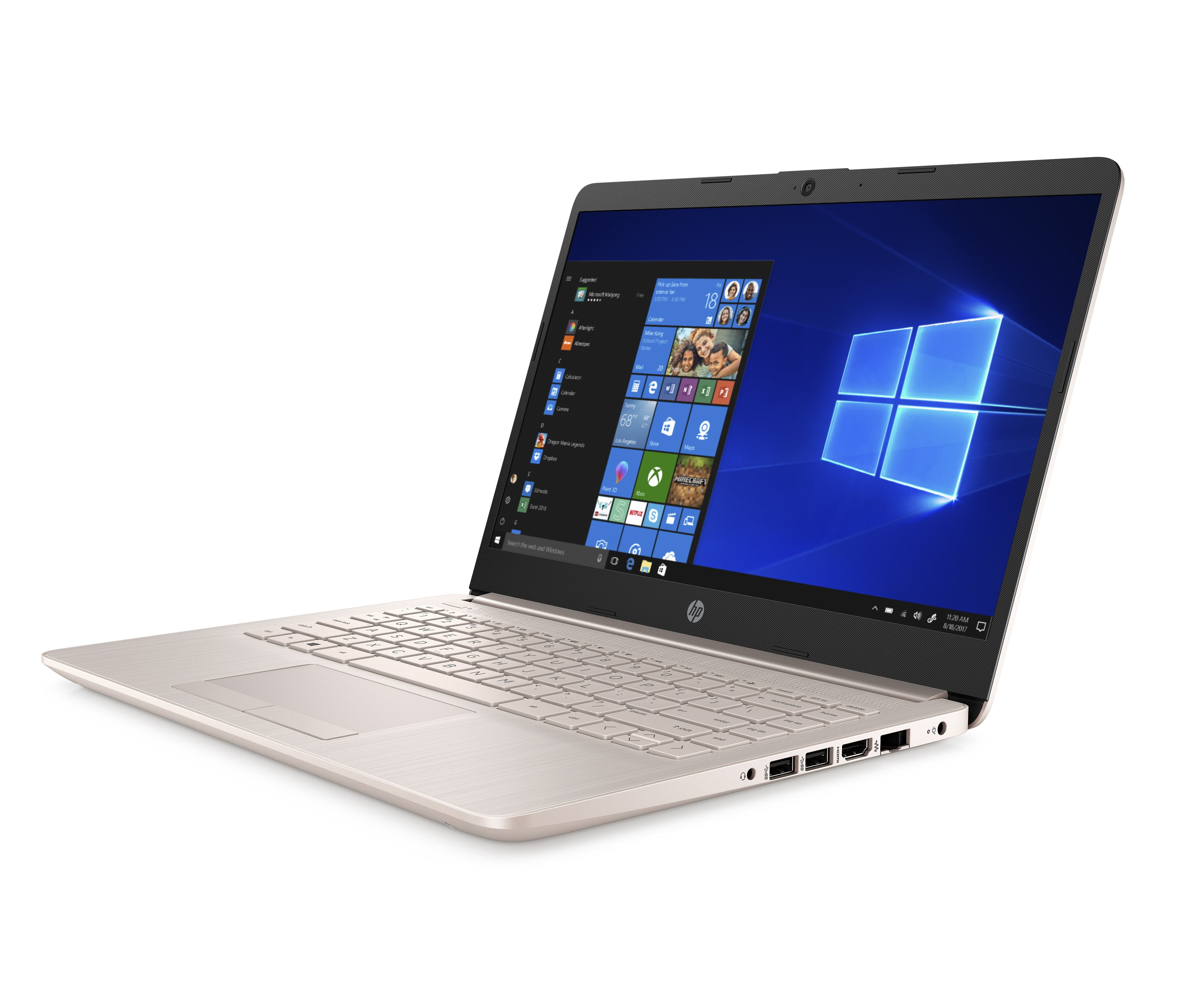 Restored HP 14-cf2112wm Stream 14" HD Celeron N4020 1.1GHz Intel UHD Graphics 600 4GB RAM 64GB SSD Win 11 Home Rose Pink (Refurbished)